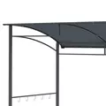 Outsunny 2.2 x 1.5 m BBQ Grill Gazebo Tent, Garden Grill with Metal Frame, Curved Canopy and 10 Hooks, Outdoor Sun Shade, Grey - 8