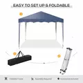 Outsunny 3 x 3cm Adjustable Height Pop-Up Gazebo, with Bag - Blue - 5