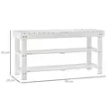 HOMCOM Shoe Bench, 3-Tier Wooden Shoe Rack with Hidden Storage Compartment, Slatted Shelves, Home Storage Unit, Hallway Furniture, White, 90L x 29W x45H cm - 3