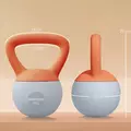 SPORTNOW 4KG Soft Kettlebell, Kettlebell with Non-Slip Handle for Home Gym, Weight Lifting, Strength Training, Orange/Grey - 3