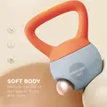 SPORTNOW 4KG Soft Kettlebell, Kettlebell with Non-Slip Handle for Home Gym, Weight Lifting, Strength Training, Orange/Grey - 4