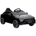 AIYAPLAY Mercedes-Benz AMG CLA 45 Licensed 12V Kids Electric Car Ride on Car w/ Remote, Suspension Lights Music Horn - Black - 1