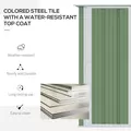 Outsunny 5ft x 3ft Garden Storage Shed, Outdoor Metal Shed with Sloped Roof, Lockable Door for Tools, Equipment, Light Green - 4