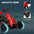 HOMCOM Kids Pedal Go Kart, with Adjustable Seat, EVA Wheels, Seat, Handbrake - Red - 6