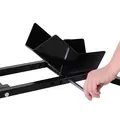HOMCOM Metal Motorcycle Motorbike Wheel Chock Locking Stand System 17", 19", 21"/43, 48, 51 cm Front Wheels Steel Adjustable Fixing Tyre Holder Support - 8