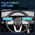 AIYAPLAY Mercedes-Benz AMG CLA 45 Licensed 12V Kids Electric Car Ride on Car w/ Remote, Suspension Lights Music Horn - Black - 6