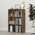 HOMCOM Six-Cube Bookcase - Rustic Brown Wood Effect - 2