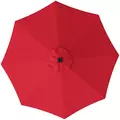 Outsunny 3 m Replacement Parasol Canopy with Top Vent, UPF 50+ Garden Parasol Replacement Canopy, 8 Rib Parasol Cover Replacement Fits Various Frames, Red - 1