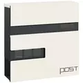 HOMCOM Locking Galvanised Steel Letterbox - White/Black - 1