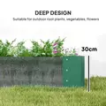 Outsunny 180 x 90cm Galvanised Steel Open Planter - Green - 4