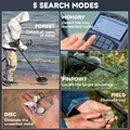 Outsunny Metal Detector for Adults and Beginners, Gold Detector with Higher Accuracy IP68 Waterproof Coil, 5 Professional Modes with Pinpoint & Memory Mode, Bigger Backlit LCD Display with DSP Chip - 4
