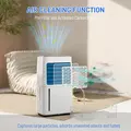 HOMCOM 16L Multi-Mode Dehumidifier, with Wheels - White - 5