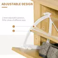 HOMCOM Narrow Shoe Cabinet, Space Saving Shoe Storage Cabinet with 2 Flip Drawers and Adjustable Shelves for 6-12 Pairs of Shoes for Hallways and Living Room, Natural Wood Finish - 5