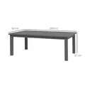 Outsunny 100cm x 60cm Aluminium Outdoor Coffee Table - Brown - 3