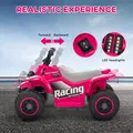 AIYAPLAY 6V Electric Quad Bike for Kids, Ride On ATV w/ Forward/Reverse, Headlights, for Ages 18-36 Months, Pink - 4