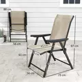 Outsunny Set of Four Folding Outdoor Chairs - Brown/Black - 3