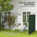 Outsunny 195 x 295cm Replacement Gazebo Sidewall - Green - 4