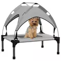 PawHut Cooling Raised Pet Bed w/ Washable Breathable Mesh, for Mini Small Dogs, 61 x 46 x 63cm - Light Grey - 1