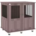 PawHut Dog Crate Table for Medium and Large Dogs with Magnetic Door for Indoor Use, 85 x 55 x 75 cm, Purple - 1