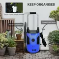Outsunny 1800W 150-Bar Pressure Washer, with Adjustable Nozzle - Blue - 7