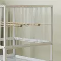 PawHut Bird Cage with Rolling Stand, Acrylic Viewing Panels, Storage Shelf, for Budgie, Parakeet, 48 x 46 x 83 cm - 9