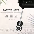 Outsunny Portable BBQ Charcoal Grill with 2 Wheels and Cooking Utensils, Smoker Grill with Lid for Outdoor Barbecues, Camping, Picnic, Courtyard - 6