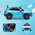 AIYAPLAY Aston Martin DBX Licensed Battery Powered Kids Electric Car, 12V Kids Ride on Car w/ Lights, Music Horn, Blue - 3