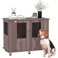 PawHut Dog Crate Table for Medium and Large Dogs with Magnetic Door for Indoor Use, 95 x 55 x 75 cm, Purple - 1