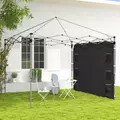 Outsunny 195 x 295cm Replacement Gazebo Sidewall - Black - 2