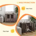 PawHut Dog Crate Table for Medium and Large Dogs with Magnetic Door for Indoor Use, 95 x 55 x 75 cm, Purple - 5