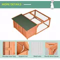 PawHut Guinea Pigs Hutches Off-ground Small Animal Guinea Pig House 125.5 x 100 x 49cm - 6
