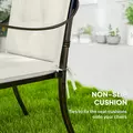 Outsunny Set of Four Padded Garden Seat Cushions - White - 6