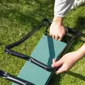Outsunny 2 In 1 Garden Kneeler Seat Kneeling Pad Support Bench Foldable Knee Protector, Green - 9