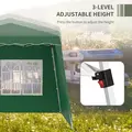 Outsunny 2.4 x 2.4m Two Wall Pop Up Gazebo - Green - 6