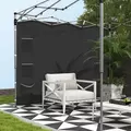 Outsunny 195 x 295cm Replacement Gazebo Sidewall - Black - 7