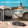 Outsunny Instant Pop Up Camping Tent, 2/3/4 Person Easy Setup Dome Family Tent with Vestibule, Rainfly, 4 Mesh Windows & 2 Doors, Hexagonal Design, Waterproof & UV Protected, Dark Grey - 8