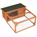 PawHut Guinea Pigs Hutches Off-ground Small Animal Guinea Pig House 125.5 x 100 x 49cm - 2
