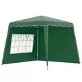 Outsunny 2.4 x 2.4m Two Wall Pop Up Gazebo - Green - 1