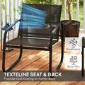 Outsunny Three-Piece Garden Seating Set - Black - 5