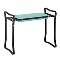 Outsunny 2 In 1 Garden Kneeler Seat Kneeling Pad Support Bench Foldable Knee Protector, Green - 1
