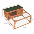 PawHut Guinea Pigs Hutches Off-ground Small Animal Guinea Pig House 125.5 x 100 x 49cm - 3