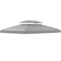 Outsunny Gazebo Roof Replacement, for 3 x 4m Frames - Light Grey - 1