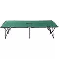 Outsunny Double Camping Cot Bed, with Bag - Green - 7