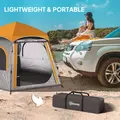 Outsunny Instant Pop Up Camping Tent, 2/3/4 Person Easy Setup Dome Family Tent with Vestibule, Rainfly, 4 Mesh Windows & 2 Doors, Hexagonal Design, Waterproof & UV Protected, Light Grey - 8