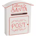 HOMCOM A5 Christmas Letter Postbox - White/Red - 1