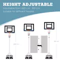 SPORTNOW 2.6-3.1m Adjustable Basketball Hoop and Basketball Stand w/ Backboard and Weighted Base, Portable on Wheels, White - 4