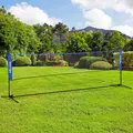 SPORTNOW 4m Badminton Net, Height Adjustable Outdoor Sports Net, with Carry Bag, for Tennis, Pickleball, Volleyball, Blue - 2