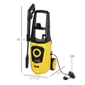 DURHAND 1800W High Pressure Washer, 150 Bar Pressure, 510 L/h Flow, High-Performance Portable Power Washer Jet Wash Cleaner with 6M Hose, Snow Foam Bottle for Garden, Car, Furniture, Yellow - 3