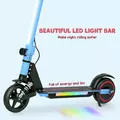 SPORTNOW Folding Electric Scooter for Kids, with Dual Brakes, Front Suspension, LED Colourful Lights, Blue - 6