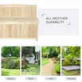 Outsunny Wood Storage Bench for Patio Furniture, Outdoor Garden Seating Tools - 7